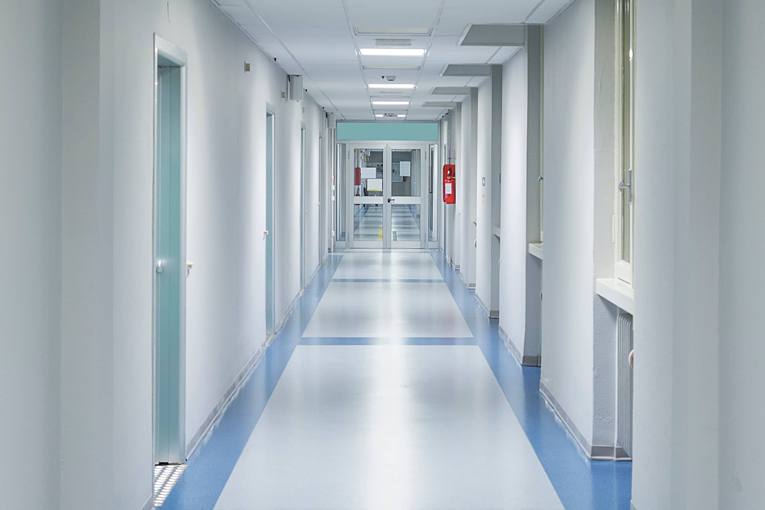 picture of a hallway in a critical access hospital’s medical coding department