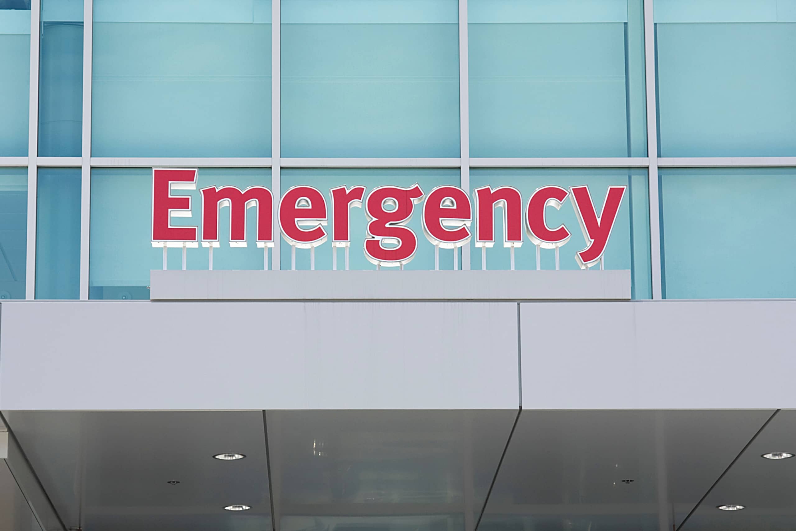 hospital critical care emergency room sign
